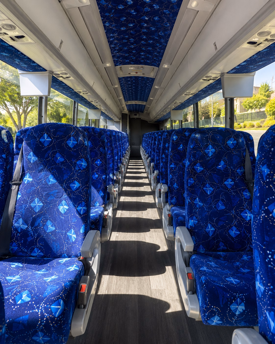 lowell charter bus rental interior