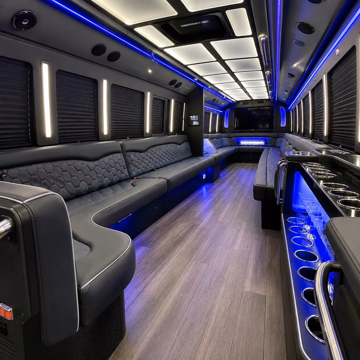nashua party bus rental interior