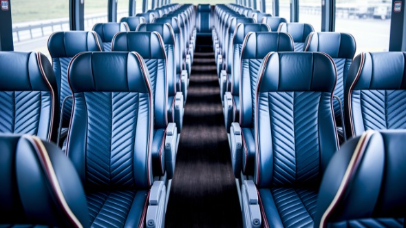 54 passenger charter bus inside waltham