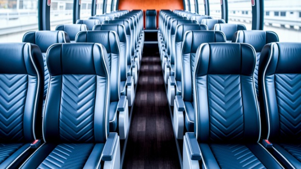 55 passenger charter bus inside waltham