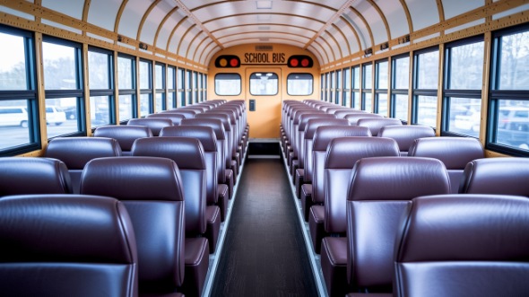 school bus rental interior waltham